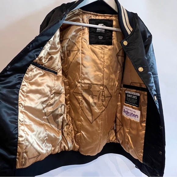 Phoenix Suns NBA Starter Jacket Rakuten Limited Edition 75th Black Gold Small S - Picture 8 of 12